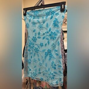 Peppermayo Blue Floral Mini Dress